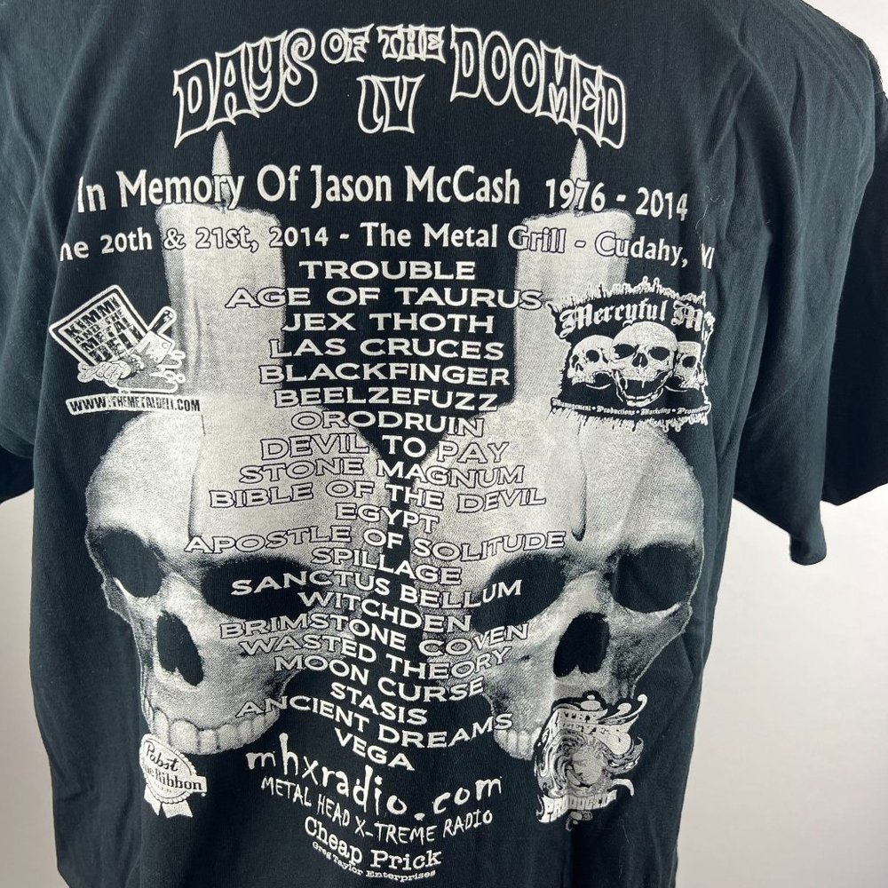 Days Of The Doomed IV 2014 Midwest Metal Festival XL T-Shirt - Picture 4 of 5